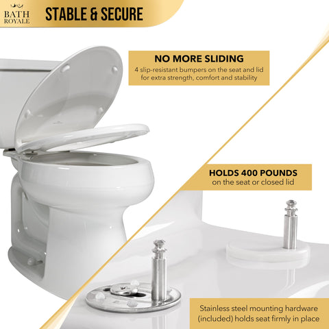 Bath Royale quick-release detaches for thorough cleaning