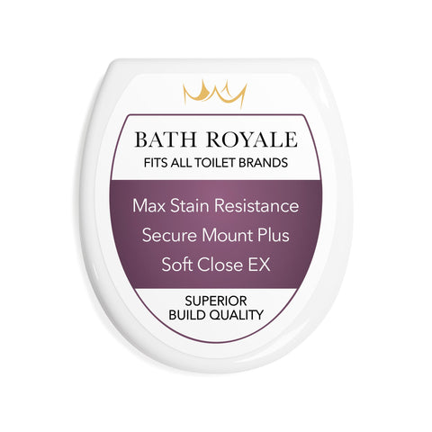 Bath Royale BR500-00 soft close round seat with lid for quiet operation