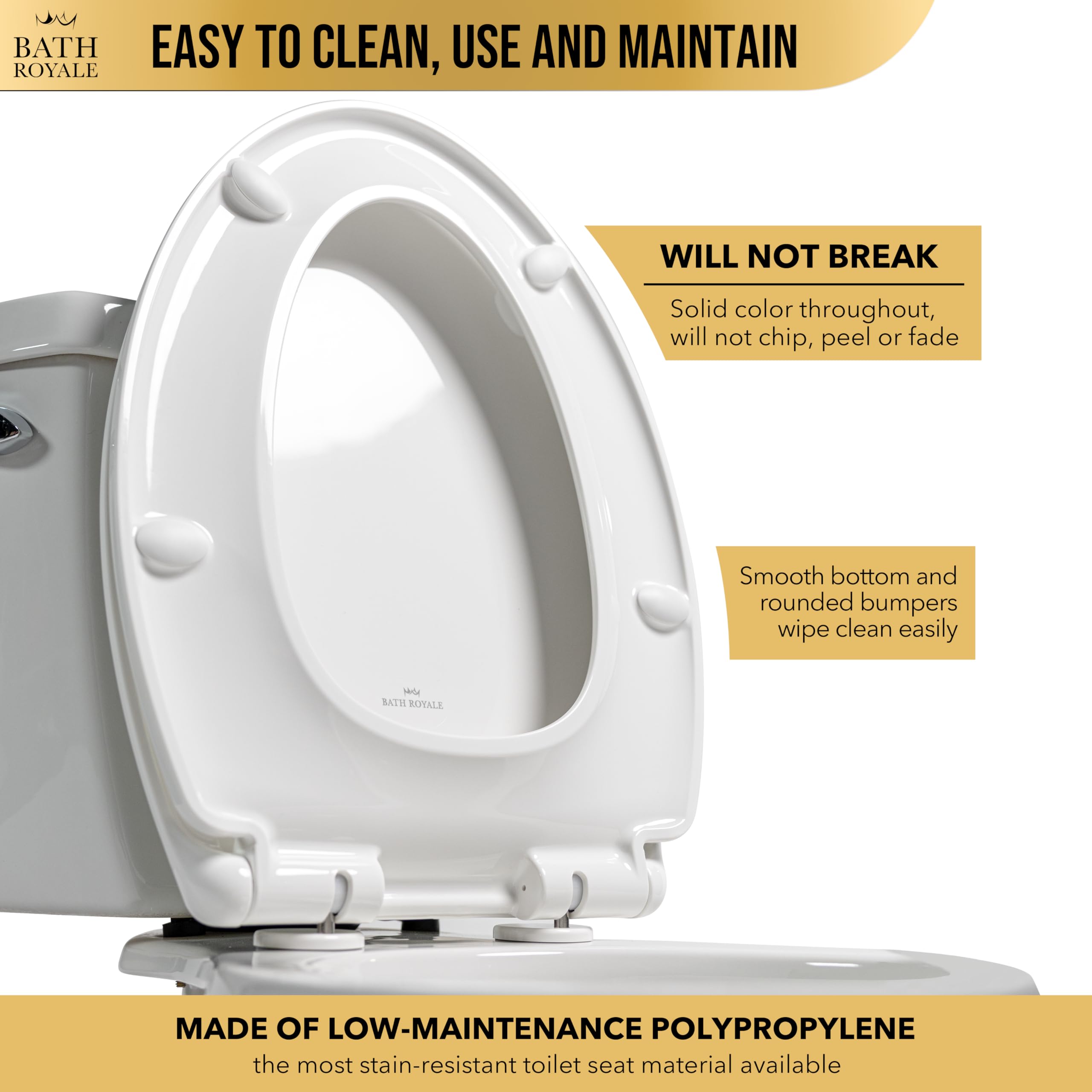 Bath Royale stainless steel mounting hardware ensures sturdy setup