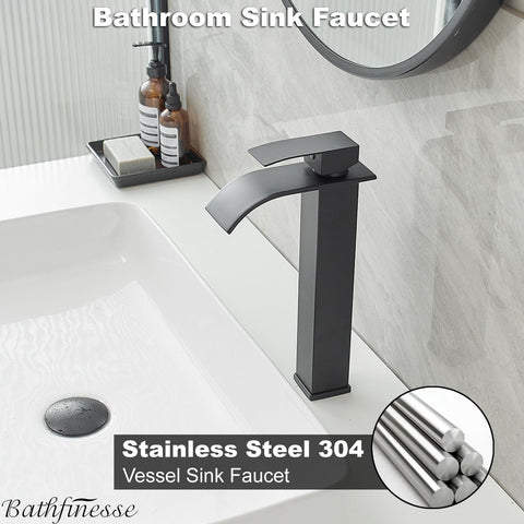 Bathfinesse deck-mount faucet in one-hole setup for modern bathrooms