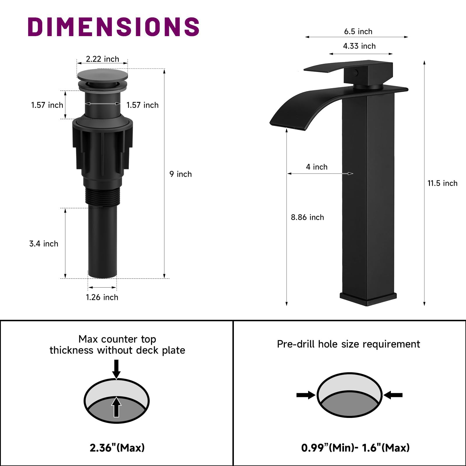 Bathfinesse quiet waterfall flow reduces splash during use