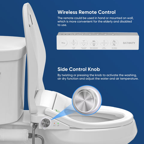Bathkity bidet seat has self-cleaning nozzles for easy hygiene.