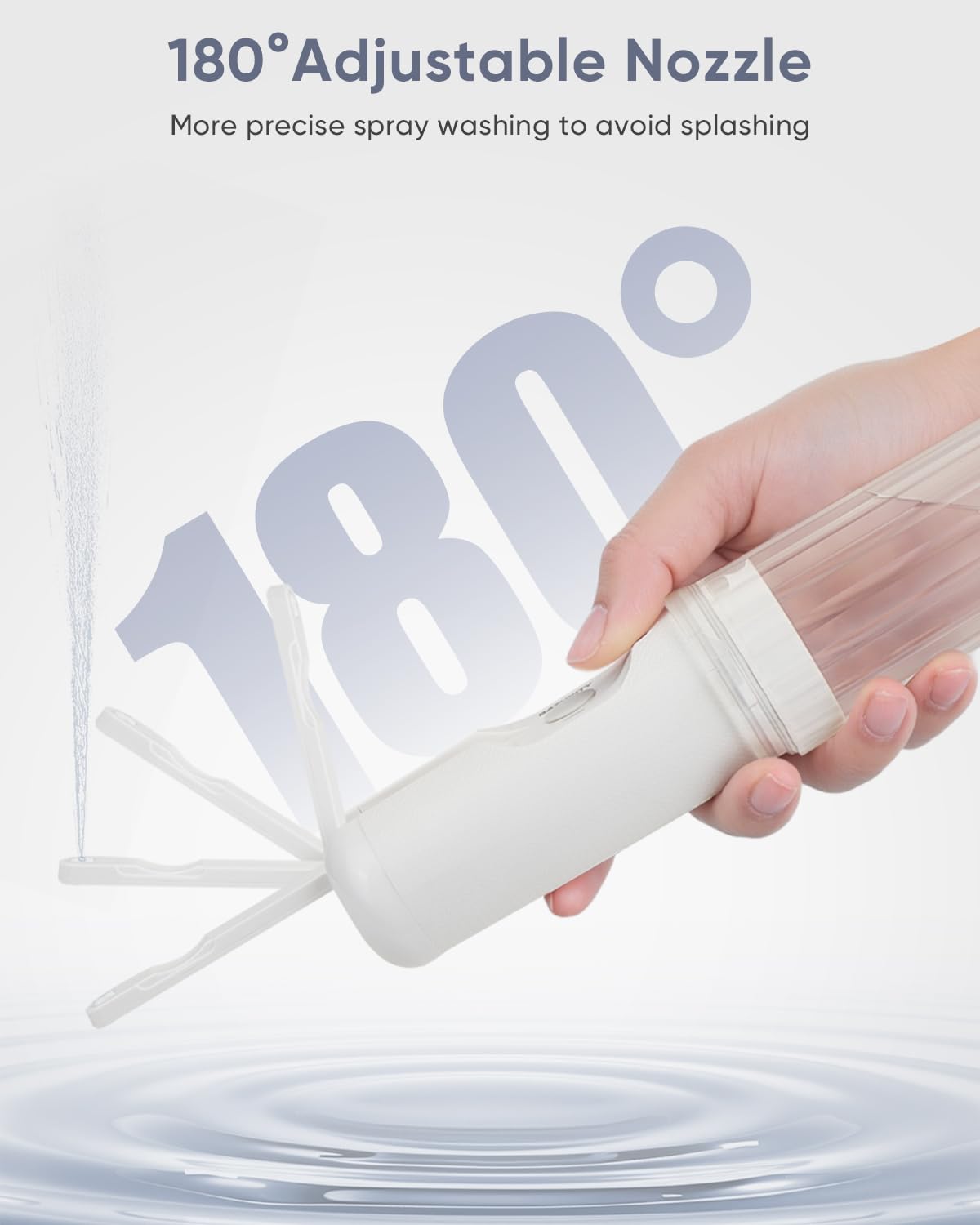 BathKITY bidet with 180-degree adjustable nozzle for precise cleaning.