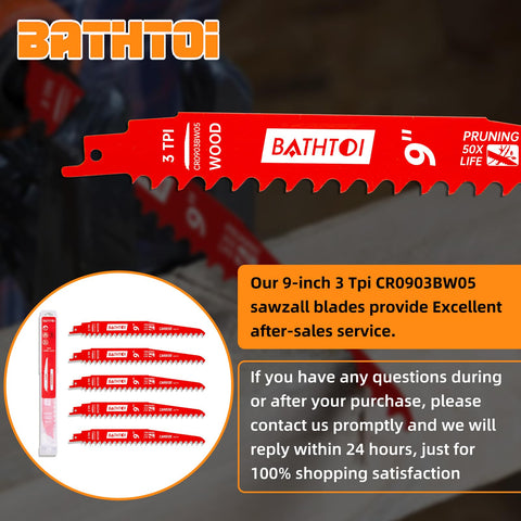 BATHTOI-compatible blade fits most reciprocating saws for convenience.