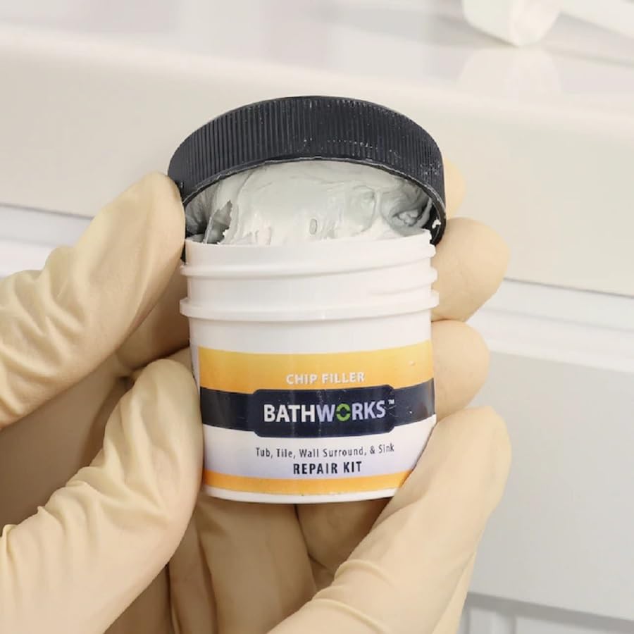 Bathworks color-matching paint helps blend repairs on porcelain and ceramic.