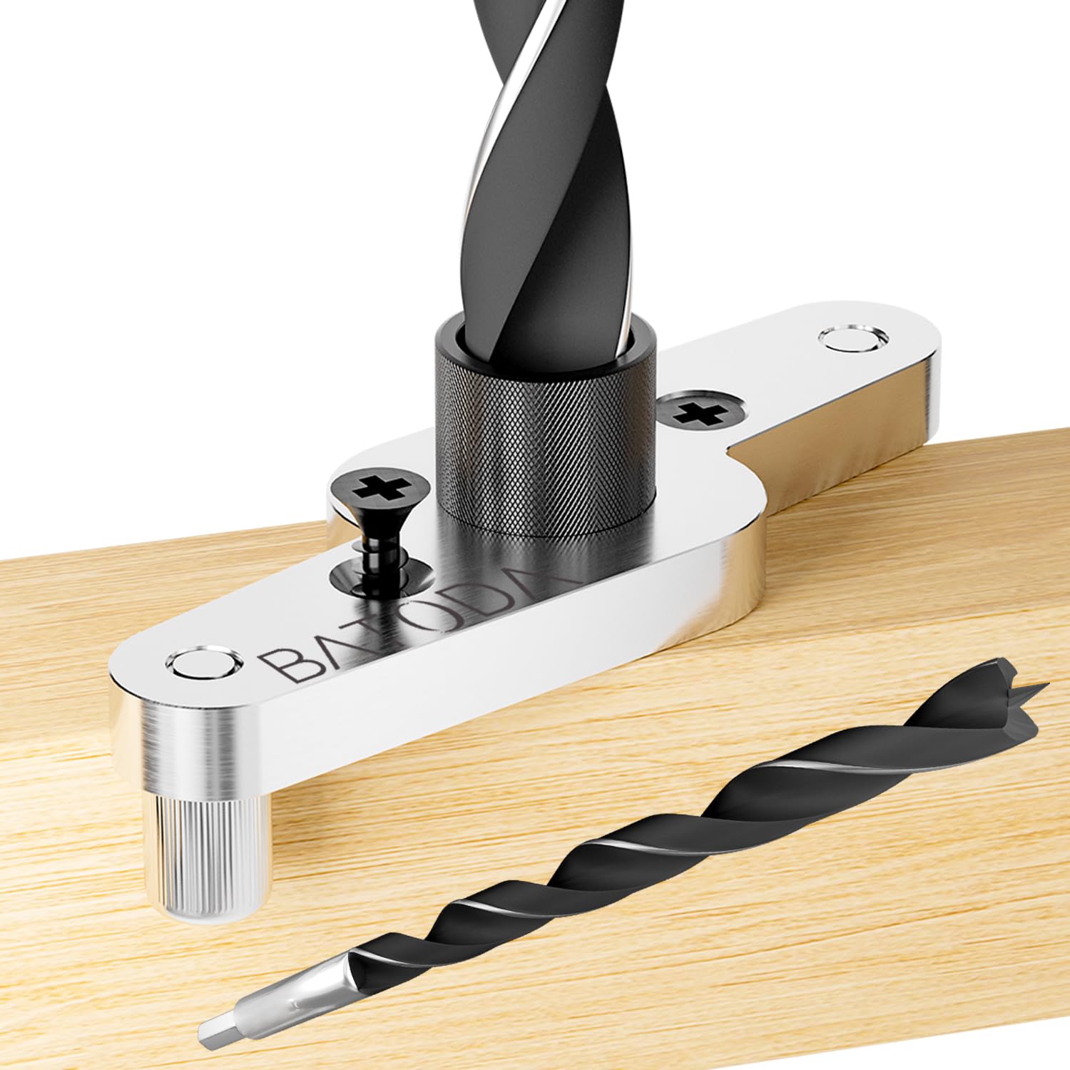 BATODA dowel jig kit aluminum body enables precise shelf holes.