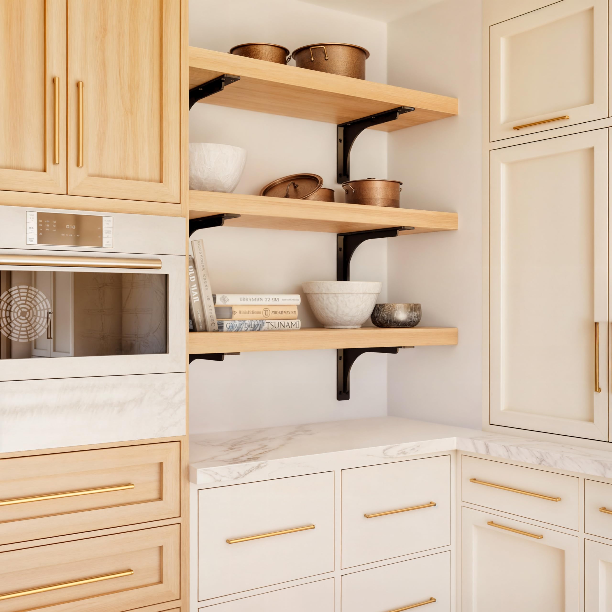 BATODA floating shelf setup ideal for kitchen storage and organization