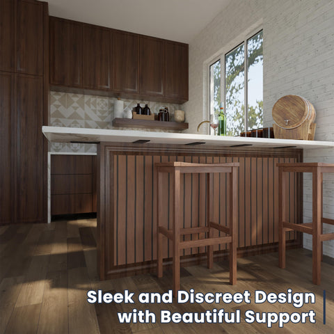 BATODA brackets support up to 300lbs for countertops and tabletops.