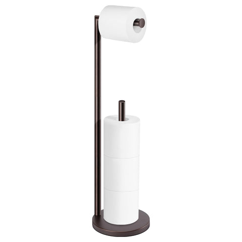 Batoliet bronze 4-roll stand keeps extra tissue within reach in busy bathrooms