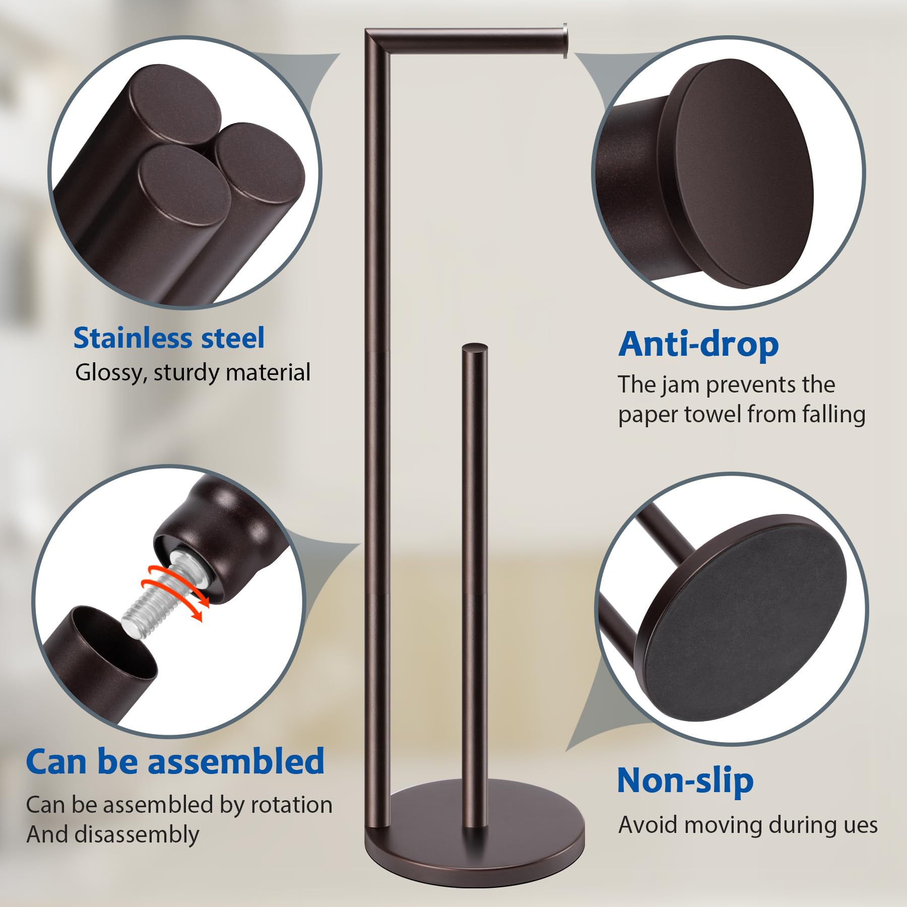 Easy to install Batoliet bronze stand with simple screw setup