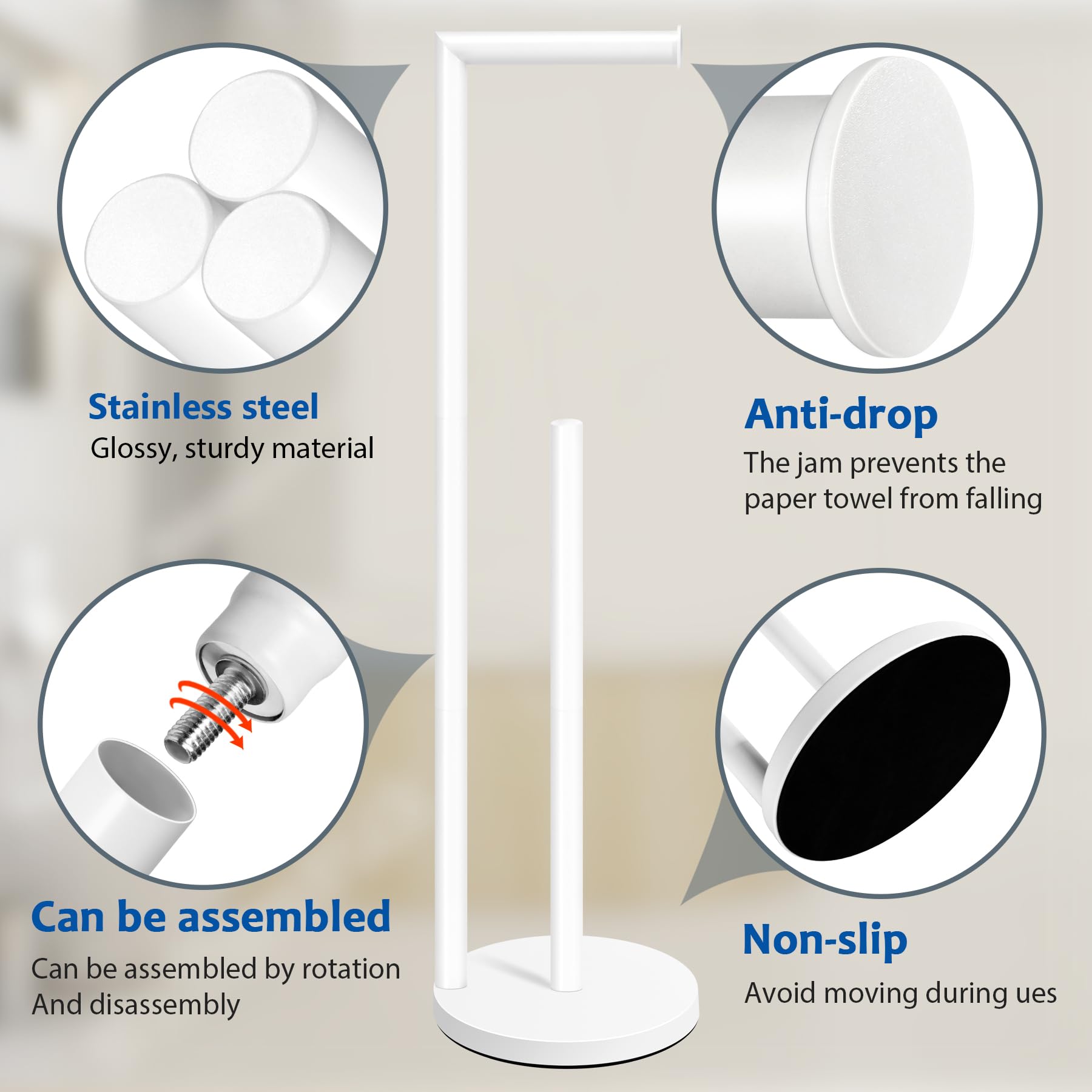 Batoliet toilet paper stand is rust-proof and easy to clean for daily use.