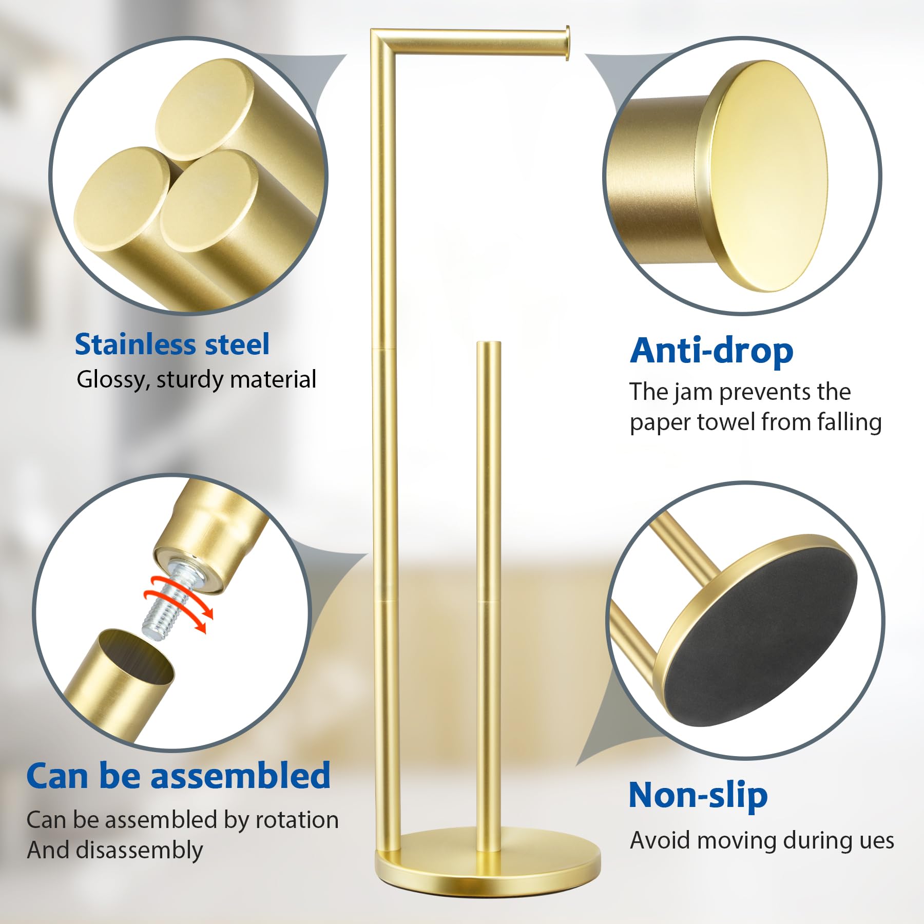 Batoliet four-roll capacity toilet paper holder, convenient storage for extra rolls.