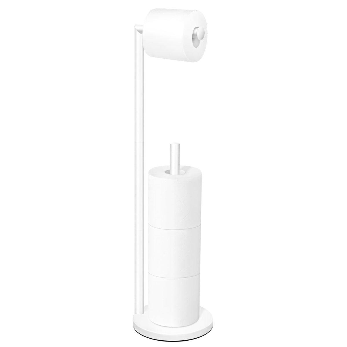 Batoliet four-roll stand keeps bathroom tissues within reach and neatly organized.
