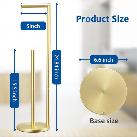 Batoliet gold stand seen from the side, highlighting slim profile and elegant bathroom style.