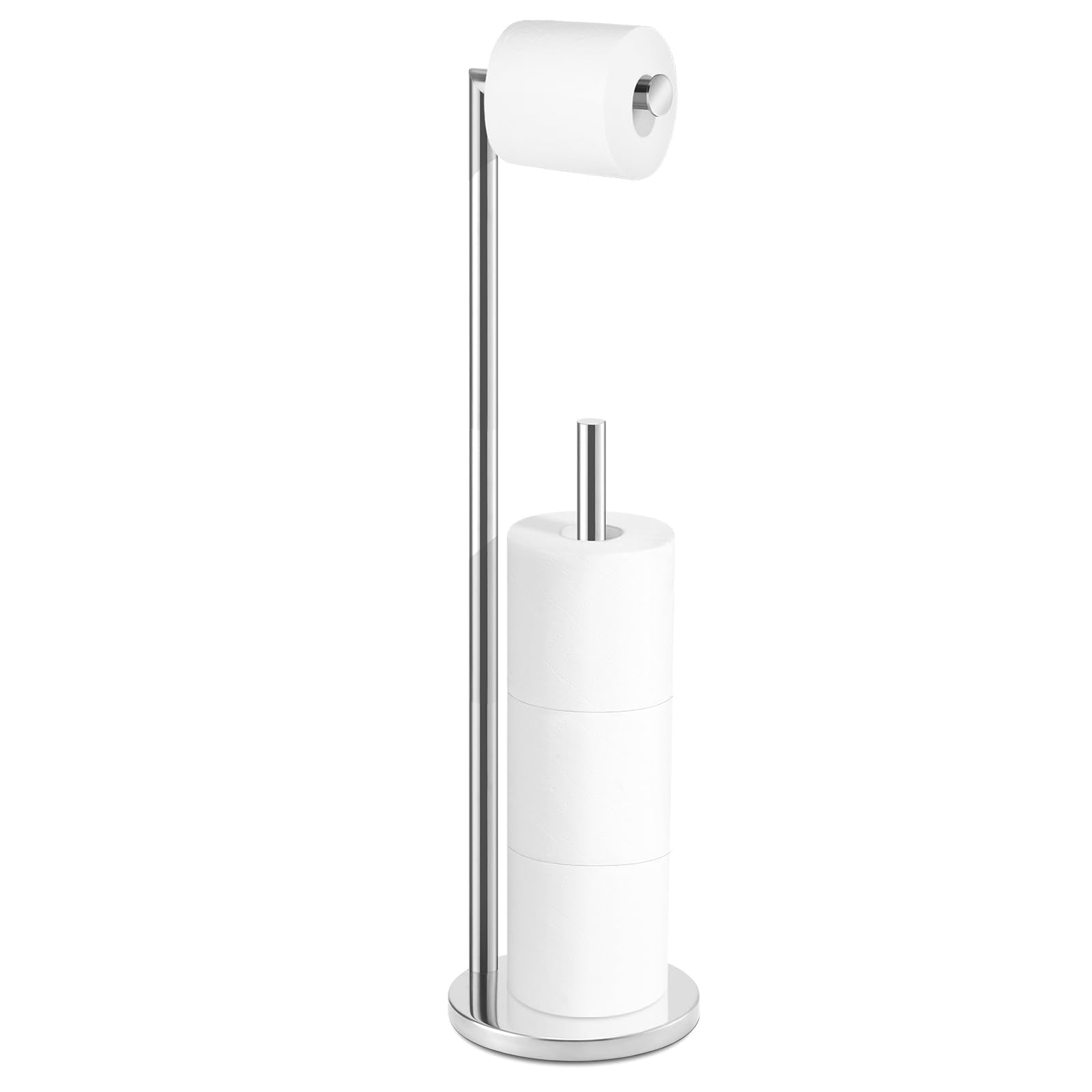 Batoliet toilet paper stand front view showing four-roll capacity for easy access.
