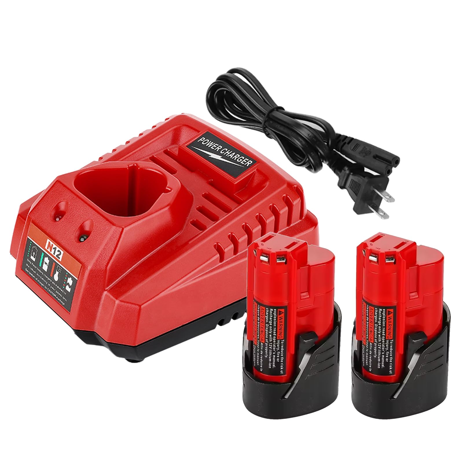 Batryuic upgraded 3700mAh battery for longer Milwaukee M12 use