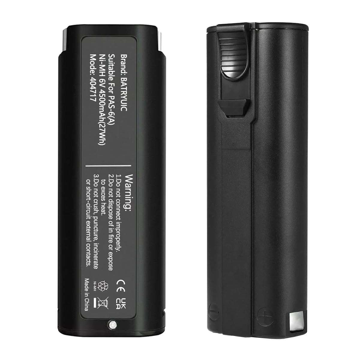 Batryuic upgraded 4500mAh 6V Ni-MH battery, two-pack for extended cordless nailer use.