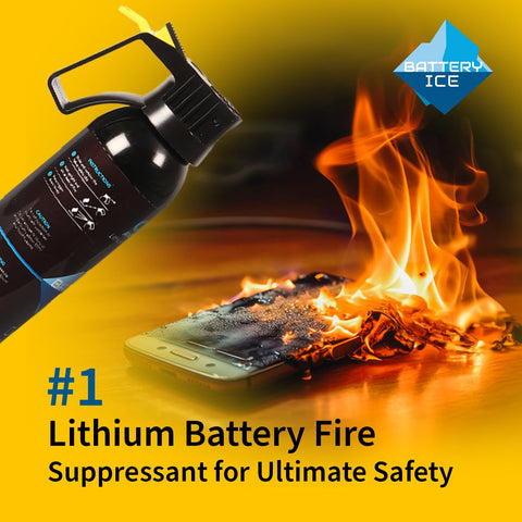 Battery Ice avd-technology spray nozzle enables precise aiming for safe use.