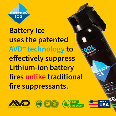 Battery Ice versatile for multiple fire types and eco-friendly use.