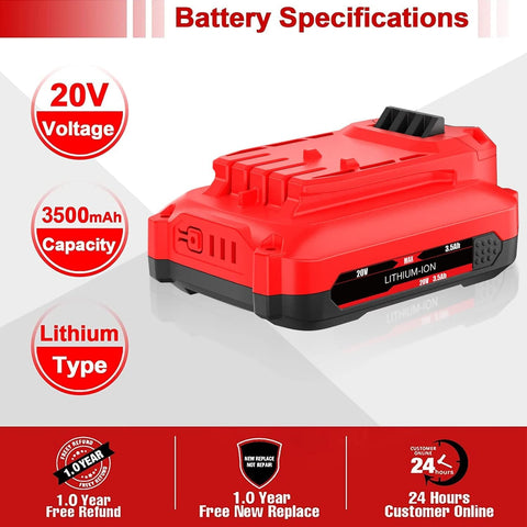 BATTOOL replacement battery compatible with multiple Craftsman 20V tools