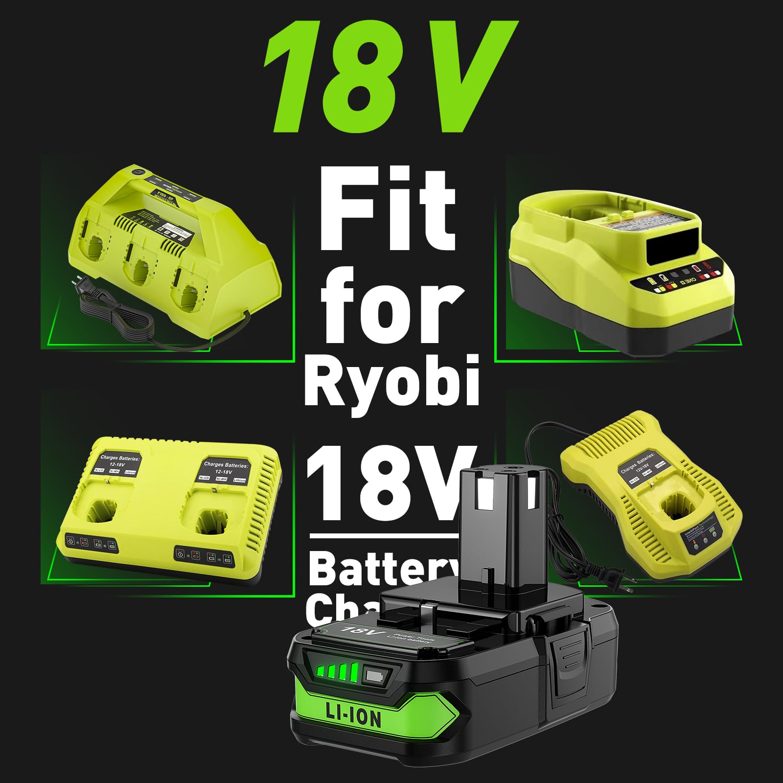 FCC, CE, RoHS certified BATTOOL 18V battery for safe operation.