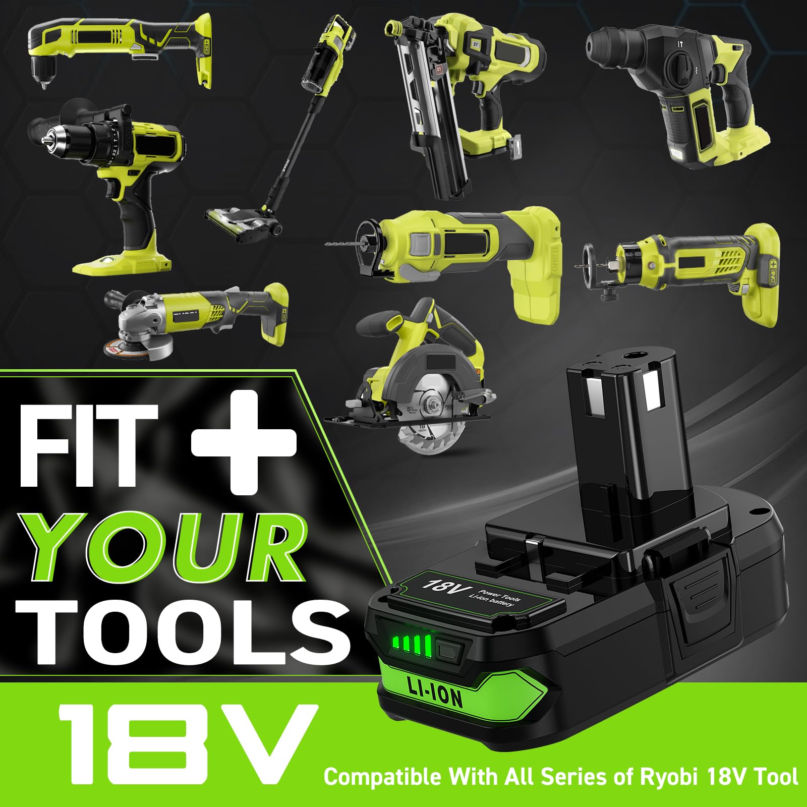 Original-size appearance ensures easy fit and tool compatibility with Ryobi devices.