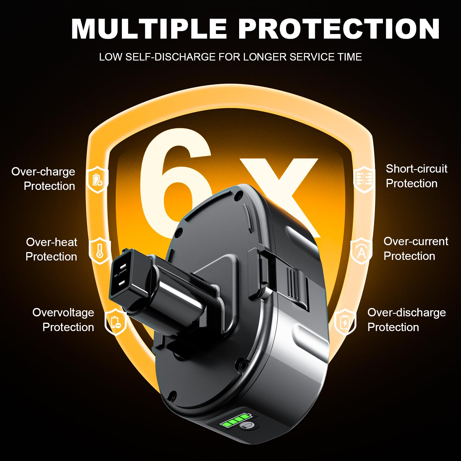 Battxita 18V battery with LED indicator for quick status checks