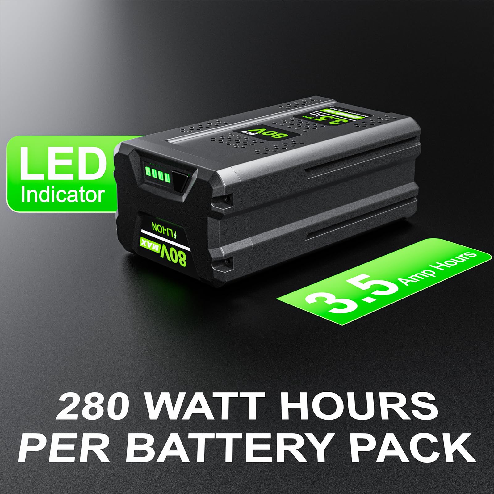 Battxita 3500mAh battery with LED indicators showing charge level