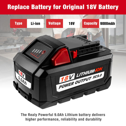 BATWAYPRO two-pack shown with Milwaukee tools for easy compatibility on site.