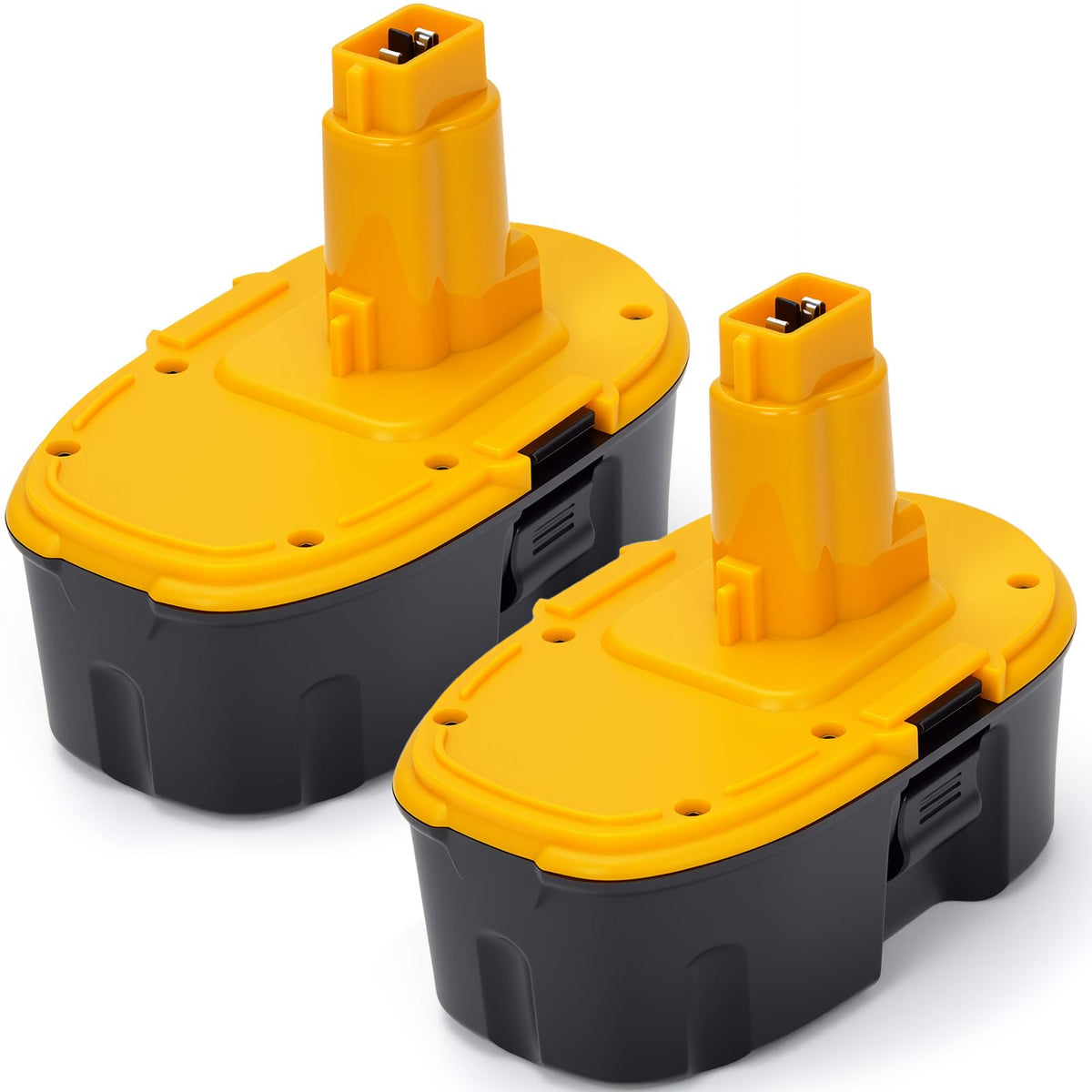 BATWAYPRO 18V battery front view highlighting compatibility with DeWalt XRP tools