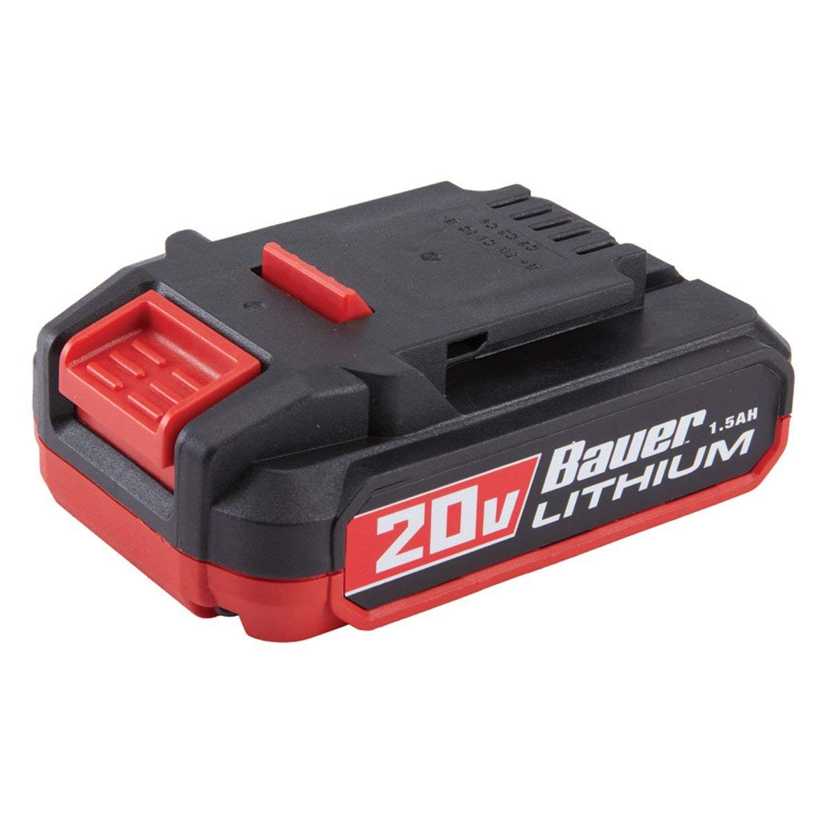 Bauer 1701C-B Hypermax battery showing fast charging and long run time for cordless tools.