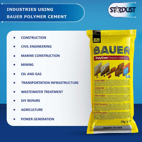 Bauer Instant Polymer Cement durable, resealable packaging keeps product ready for future jobs.