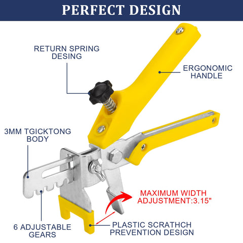 BAUMFEUER tile plier aids quick, consistent leveling across surfaces.