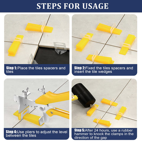 BAUMFEUER tiling system in action speeds up floor and wall installations.