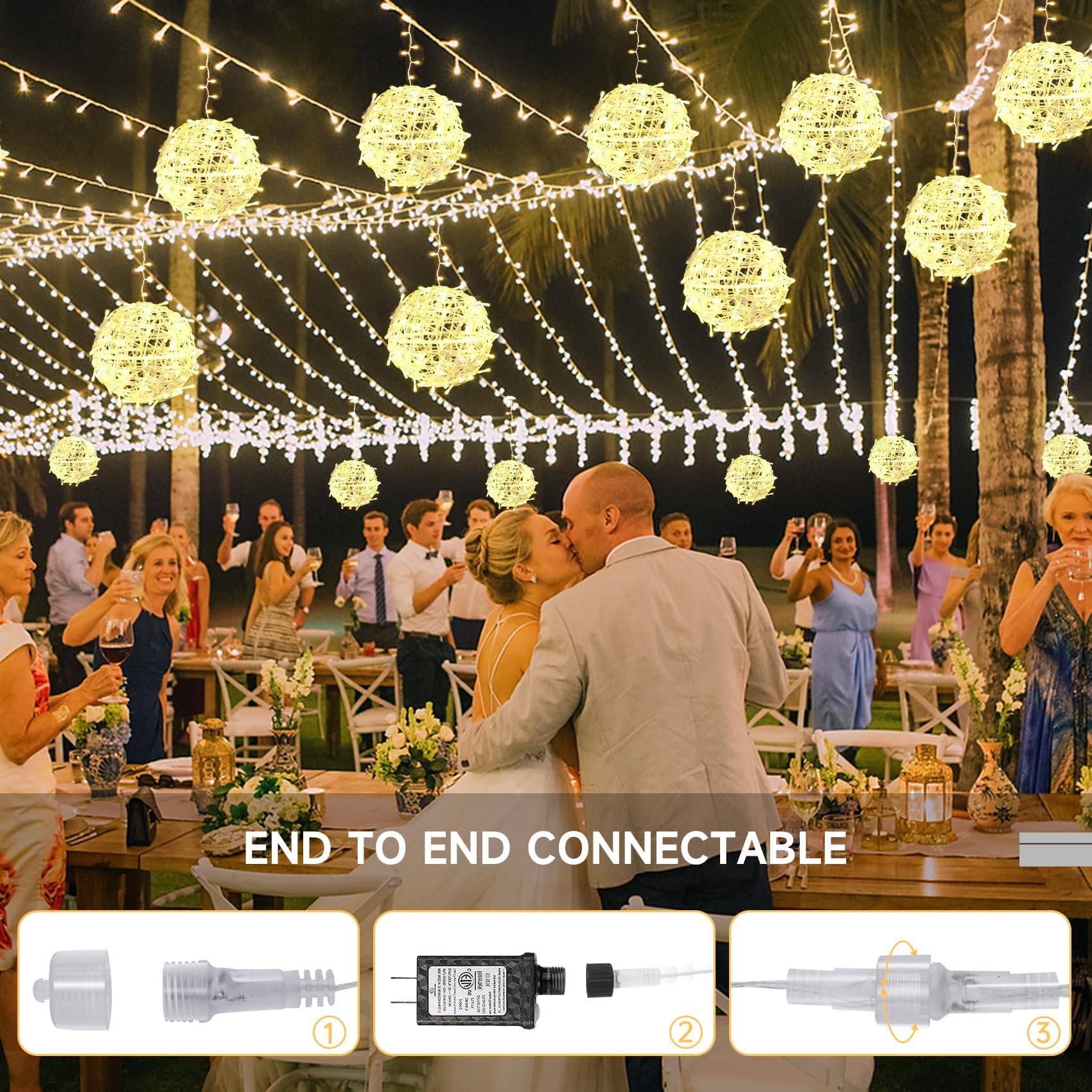 Baung connectable design lets you extend lighting across larger outdoor spaces.