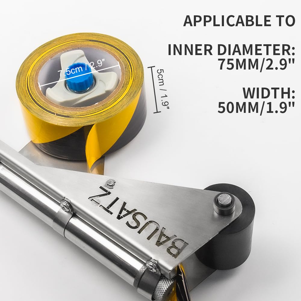 BAUSATZ floor tape applicator rubber roller in action for smooth parallel lines