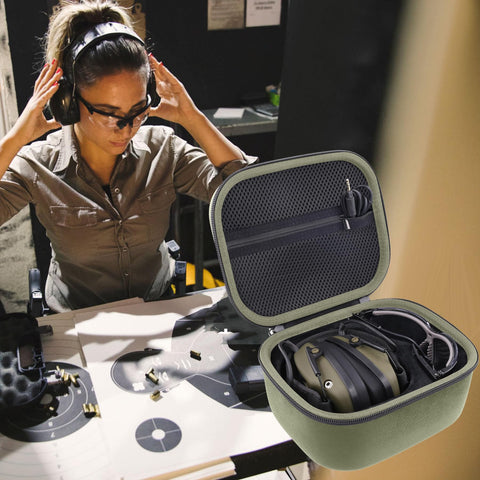Baval storage case compact size fits in backpacks and range bags.