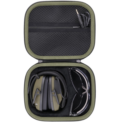 Baval storage case exterior view showing rugged protection for ear protection gear.