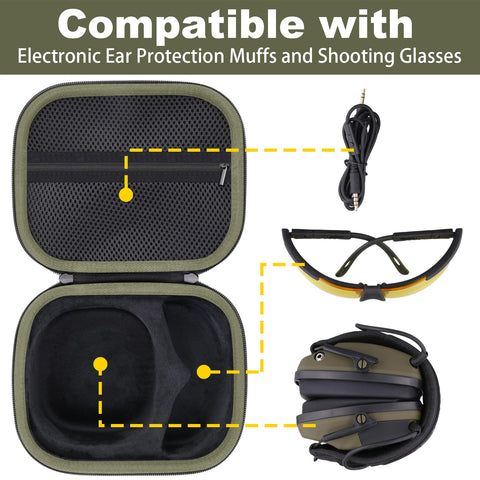 Baval storage case soft velvet lining prevents scratches on ear protection.