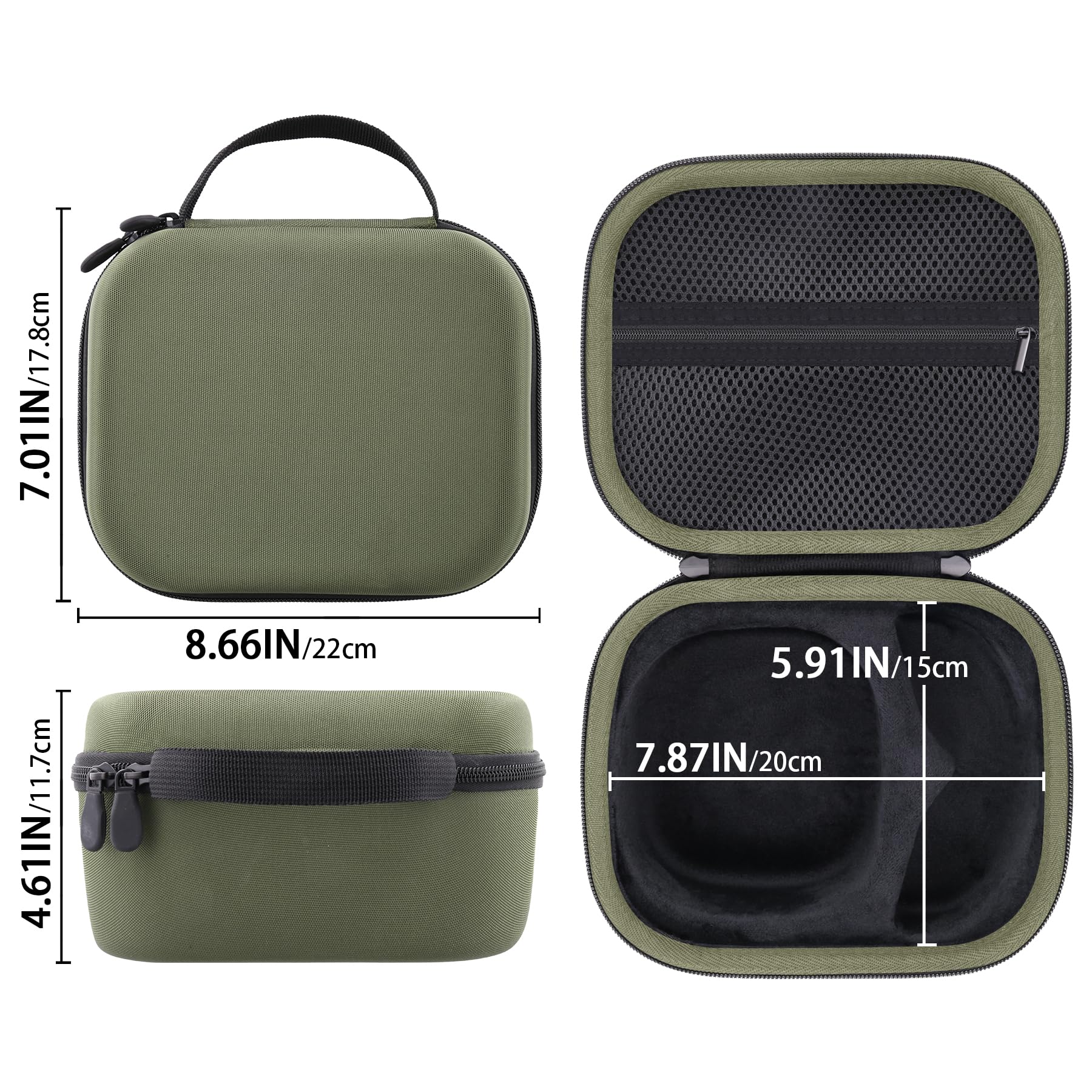 Baval storage case zipped mesh pocket stores small accessories.