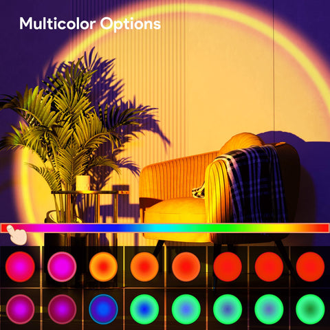Bavcieu Sunset Lamp 360 degree rotation for flexible lighting setups