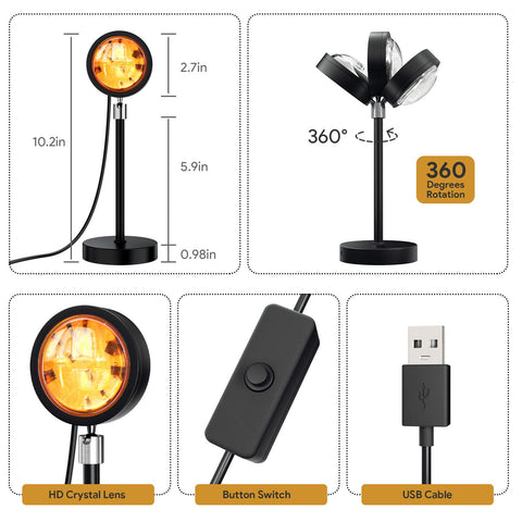 Bavcieu Sunset Lamp ideal for photography and selfies