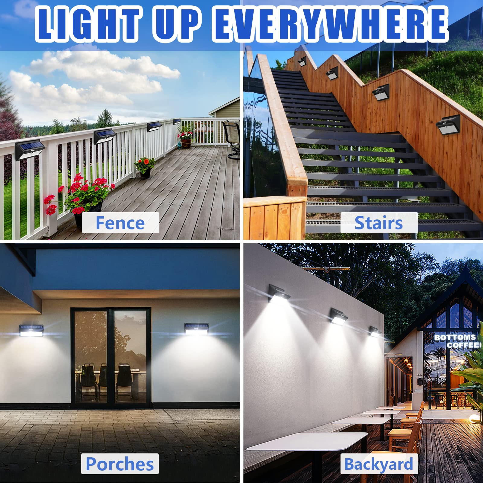 BAXIA TECHNOLOGY motion sensor front door light detects movement at night.