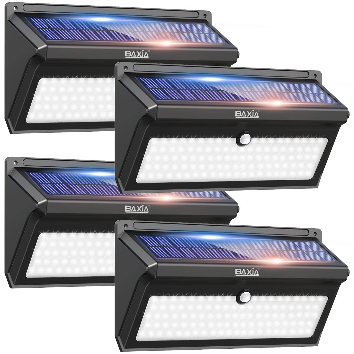 BAXIA TECHNOLOGY solar light outdoor 100 LED delivers bright security illumination.