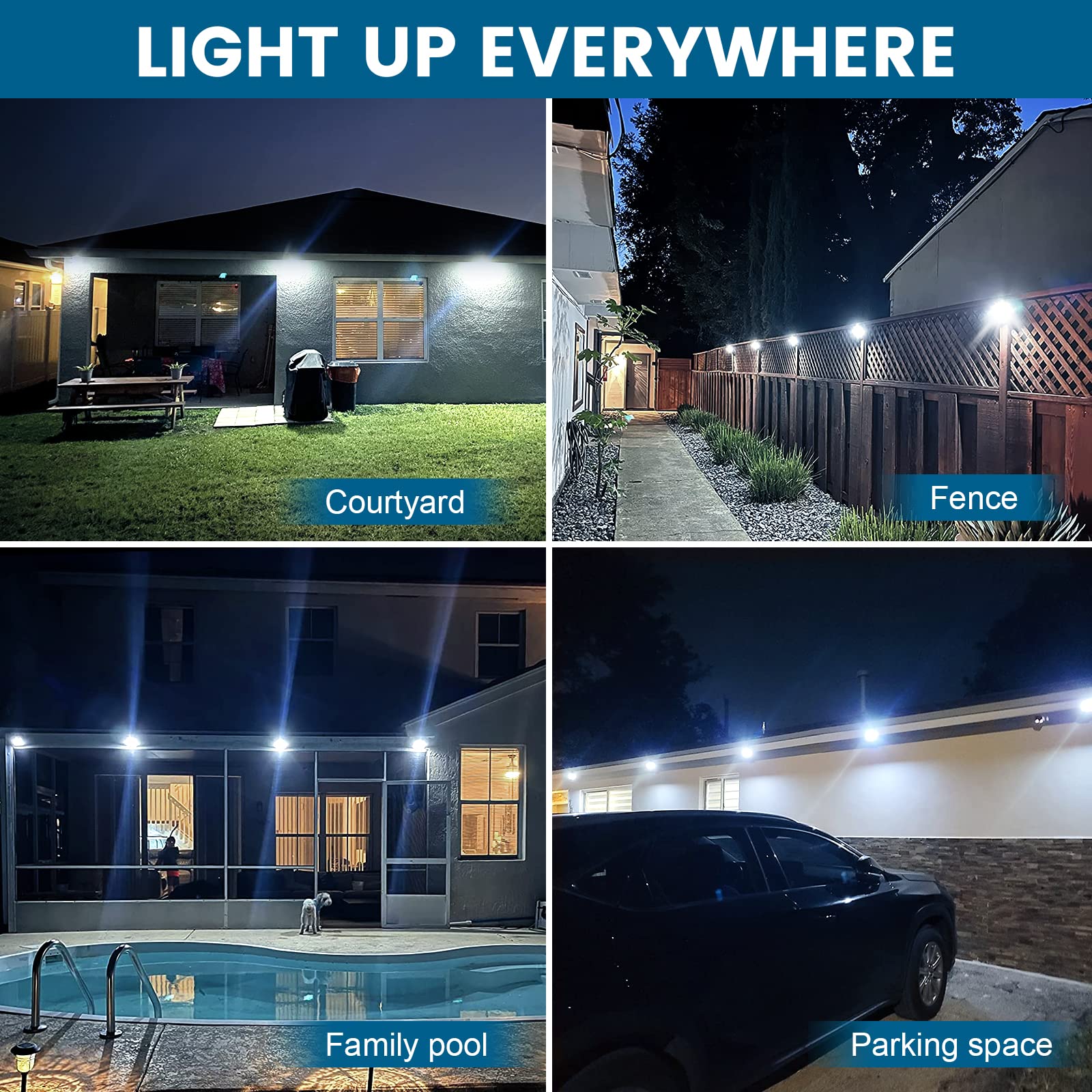 BAXIA Technology solar outdoor lights illuminate the backyard with motion-activated brightness