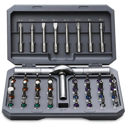 BaycoreX 42-in-1 screwdriver handle-assembly enables flexible reach in tight spaces.