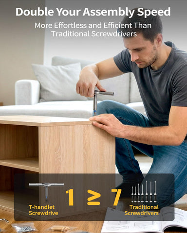 BaycoreX T-handle ratcheting screwdriver for tight spaces and quick adjustments.