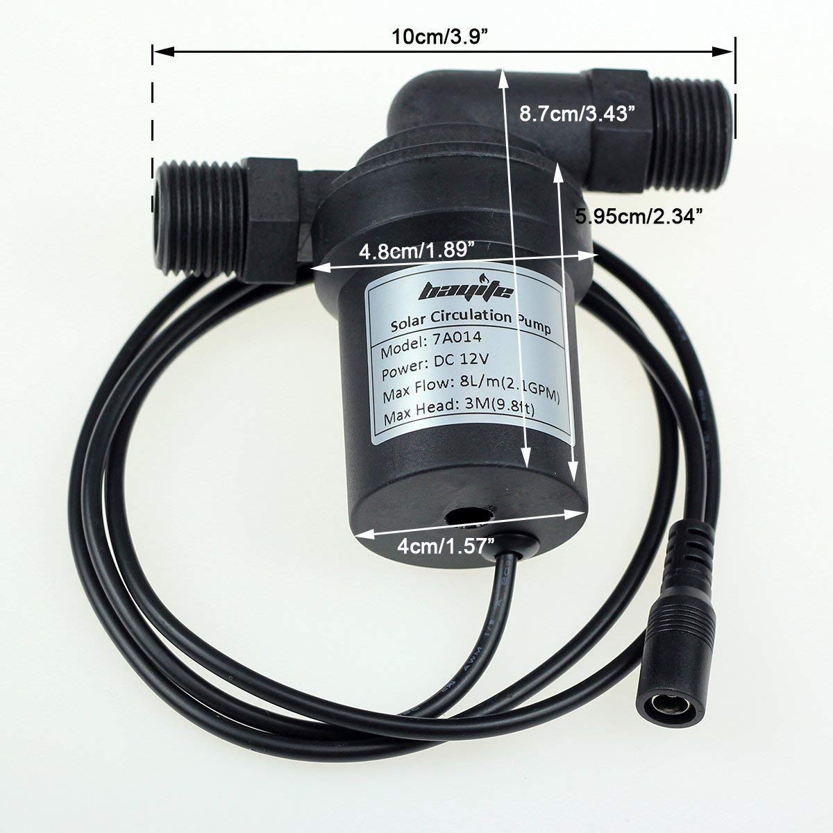Bayite BYT-7A014 DC 12V power adapter enables plug-and-play operation.