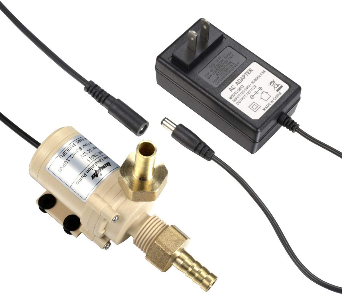 Bayite BYT-7A015 DC 12V pump front view highlighting compact circulation design