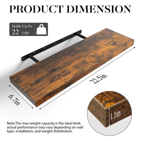 Bayka floating book shelf with open display
